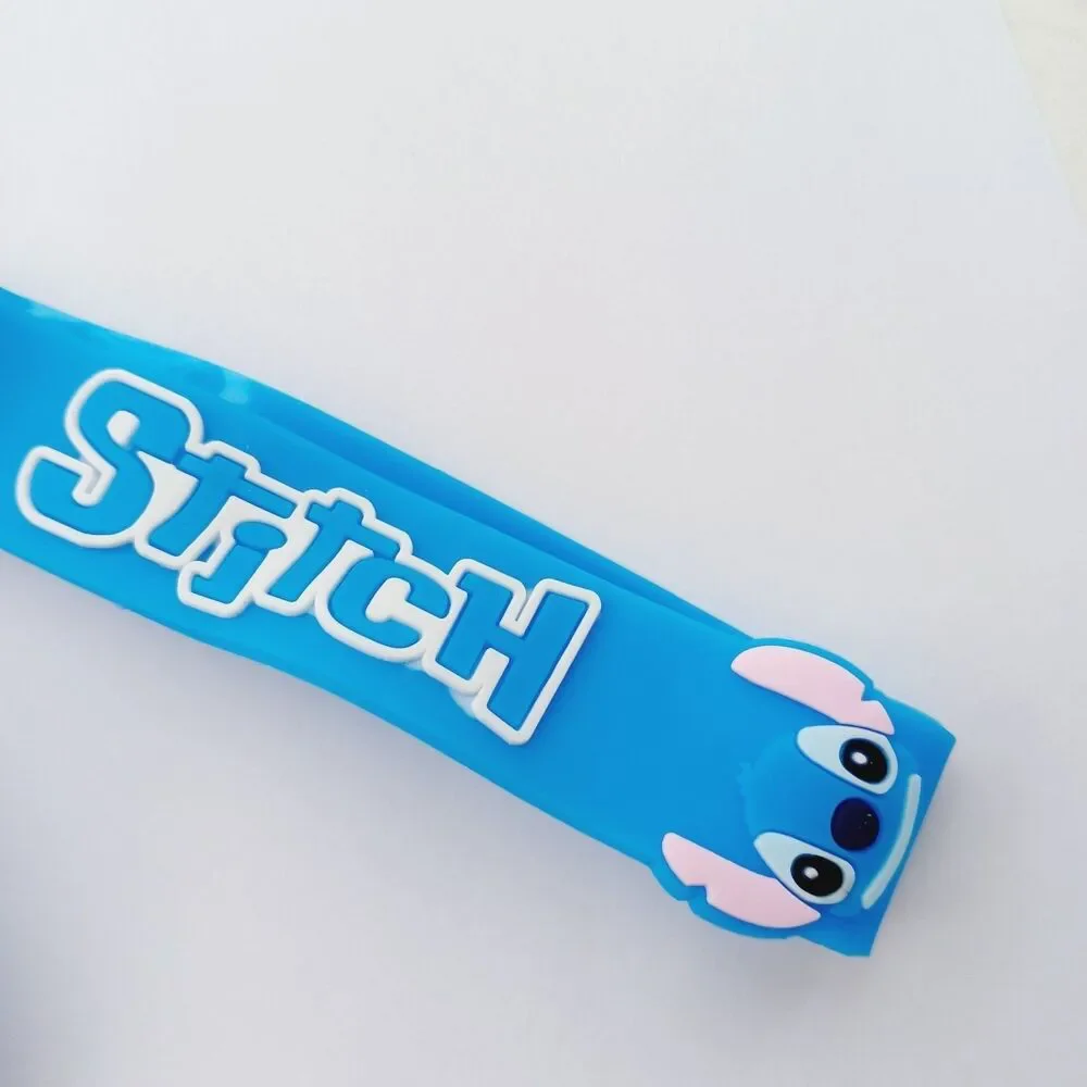 BLUE SAD STITCH Ears Down PVC Key Chain‎ Backpack STRAP Charm Silicone Rubber 3D